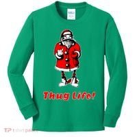 Thug Life Santa Claus Finger Christmas Kids Long Sleeve Shirt thumb 0