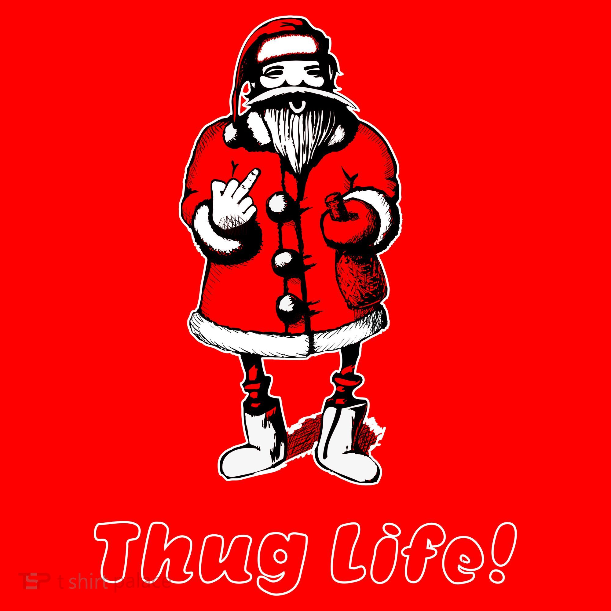 Thug Life Santa Claus Finger Christmas Santa Hat