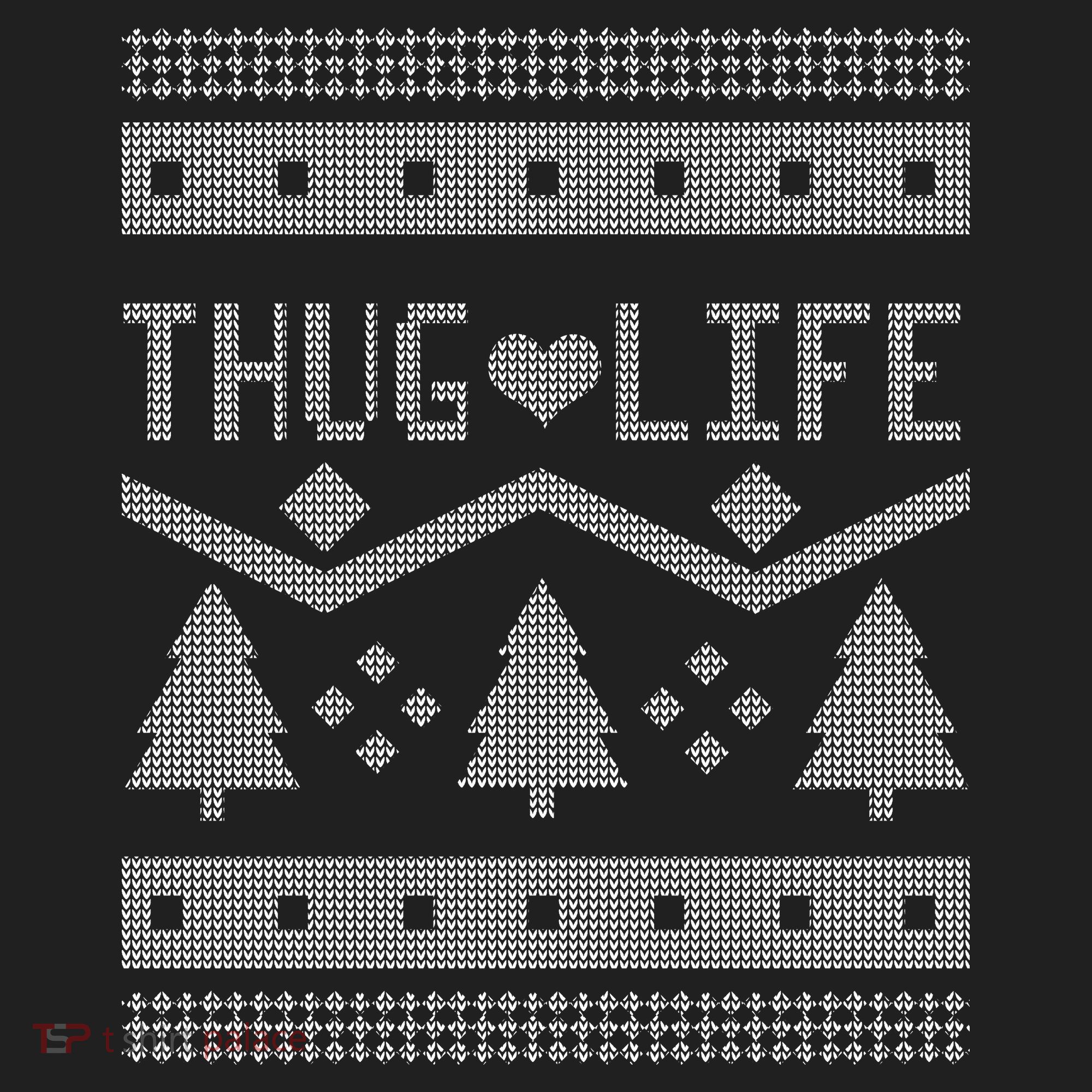 Thug Life Ugly Christmas Sweater Beanie