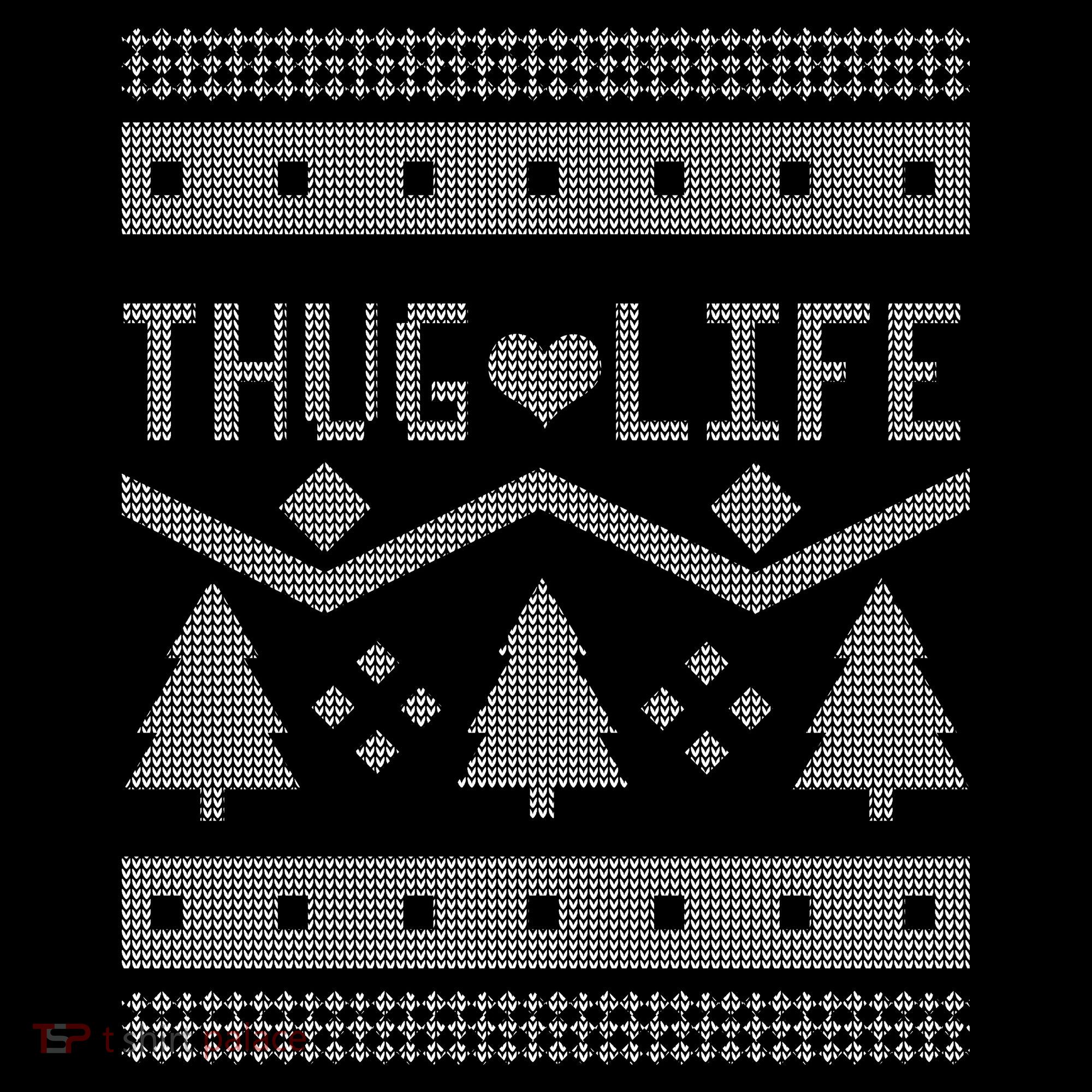 Thug Life Ugly Christmas Sweater Women's Hoodie