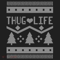 Thug Life Ugly Christmas Sweater Golf Towel thumb 3