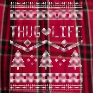 Thug Life Ugly Christmas Sweater Women's Flannel Plaid Pajama Pants