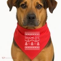 Thug Life Ugly Christmas Sweater USA-Made Doggie Bandana thumb 1