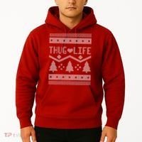 Thug Life Ugly Christmas Sweater Hoodie thumb 2