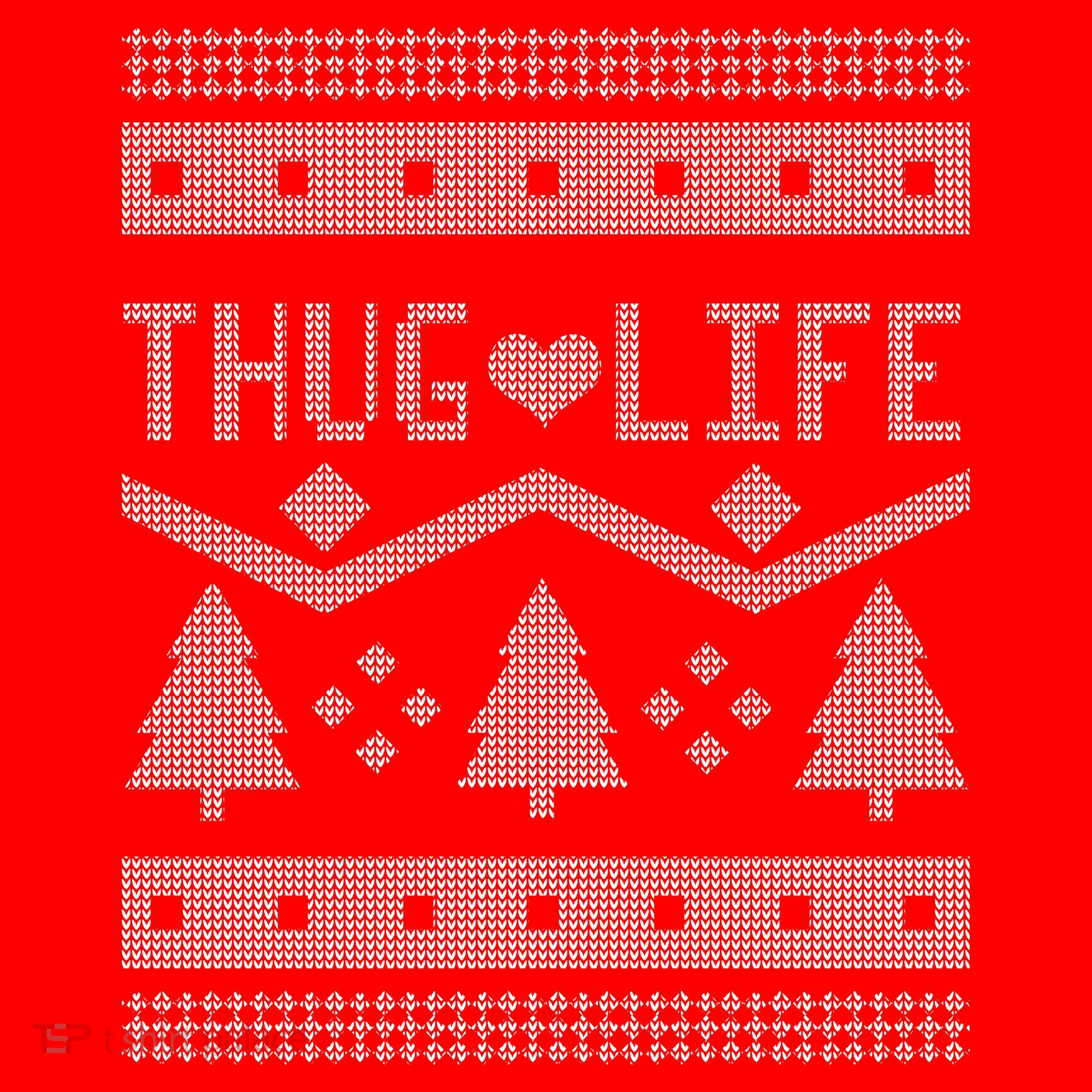 Thug Life Ugly Christmas Sweater Apron