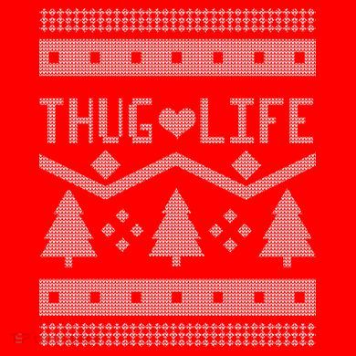 Thug Life Ugly Christmas Sweater Baby Long Sleeve Bodysuit