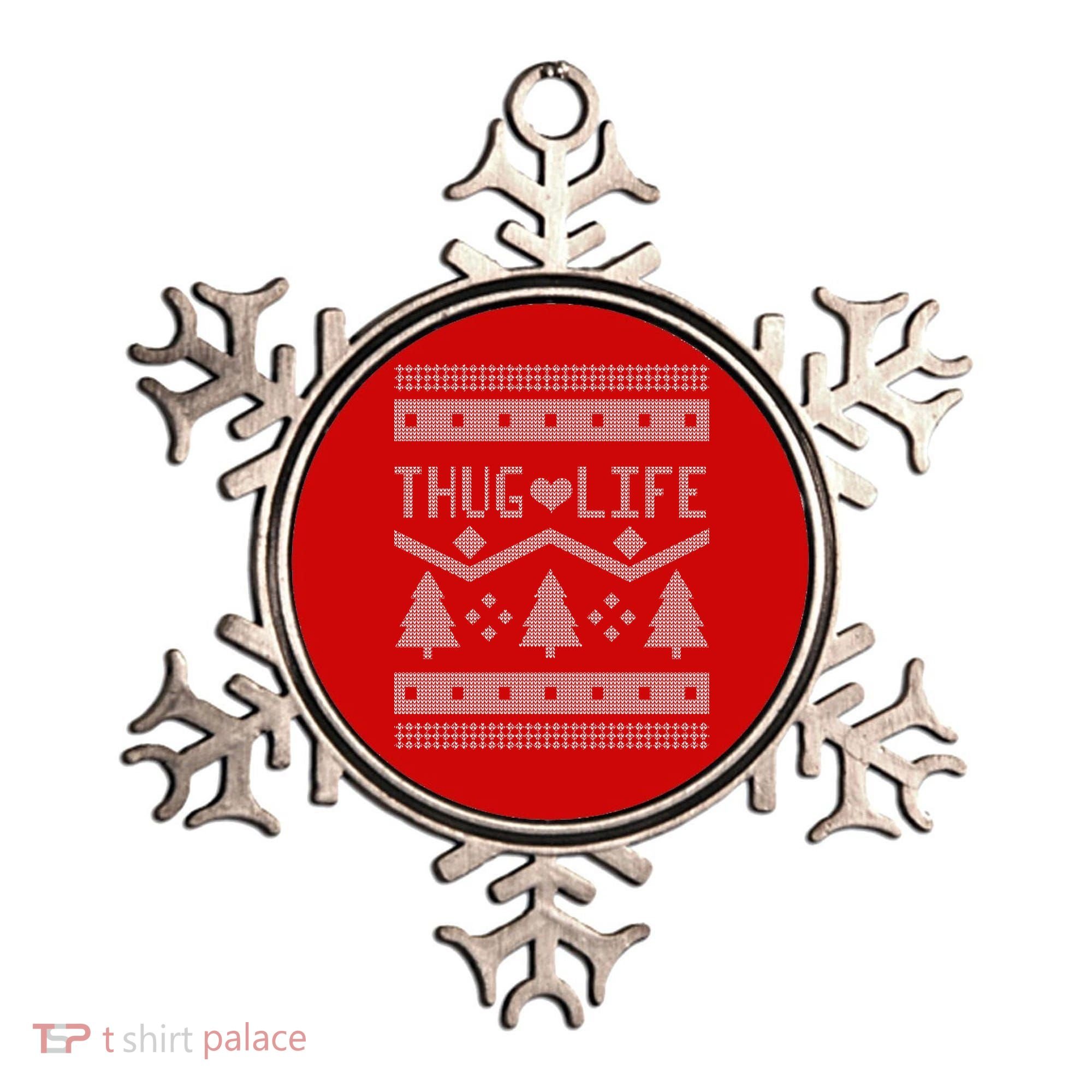 Thug Life Ugly Christmas Sweater Ornament
