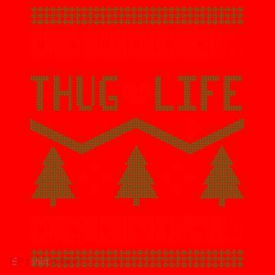 Thug Life Ugly Christmas Sweater Santa Hat