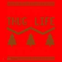 Thug Life Ugly Christmas Sweater Santa Hat thumb 1