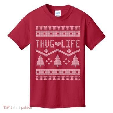 Thug Life Ugly Christmas Sweater Kids T-Shirt