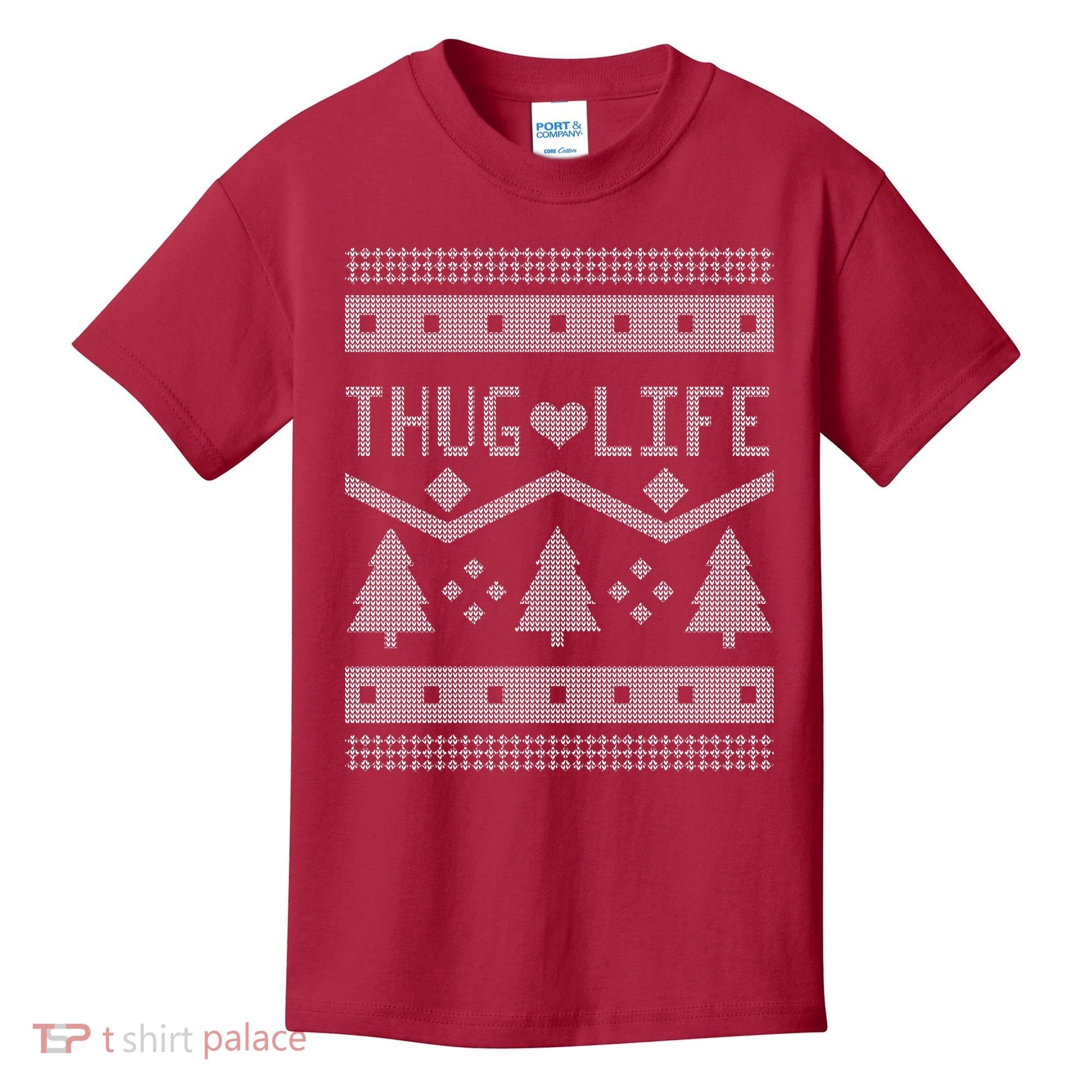 Thug Life Ugly Christmas Sweater Kids T-Shirt
