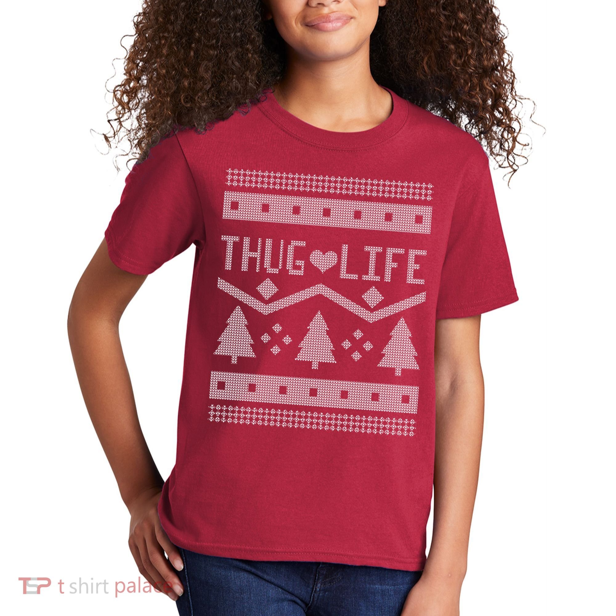 Thug Life Ugly Christmas Sweater Kids T-Shirt
