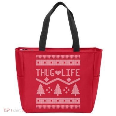 Thug Life Ugly Christmas Sweater Tote Bag