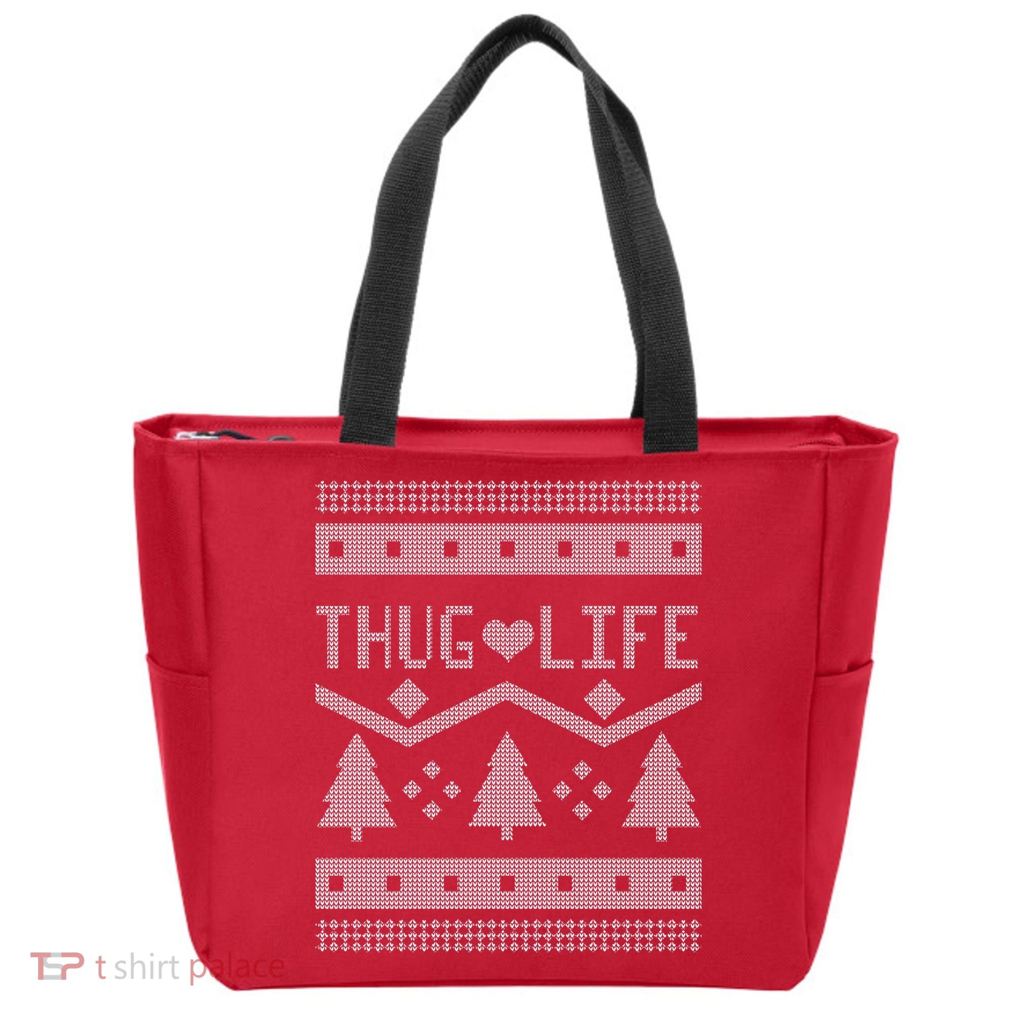 Thug Life Ugly Christmas Sweater Tote Bag