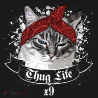 Thug Life X9 Gangster Cat Doggie Tank thumb 4