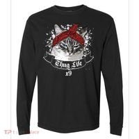 Thug Life X9 Gangster Cat Comfort Colors Heavyweight Long Sleeve T-Shirt thumb 0