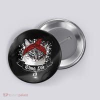 Thug Life X9 Gangster Cat Button thumb 0