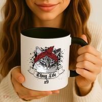 Thug Life X9 Gangster Cat Coffee Mug thumb 3