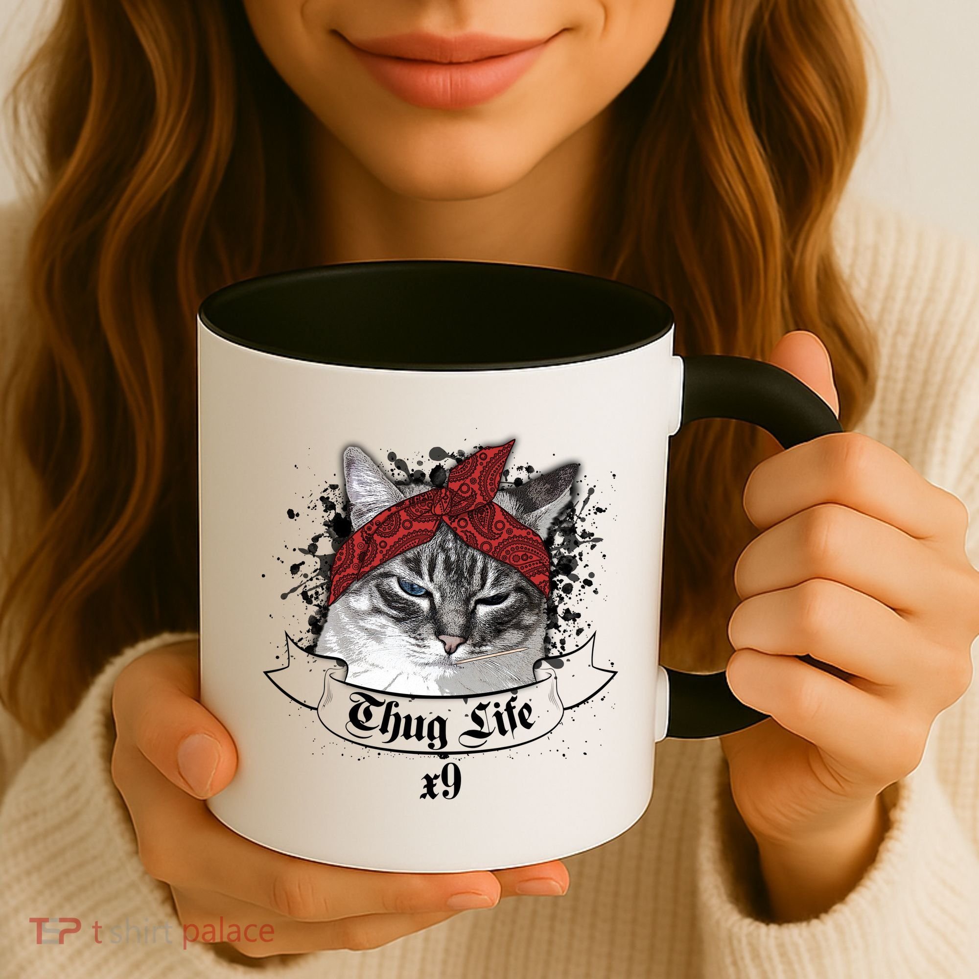 Thug Life X9 Gangster Cat Coffee Mug