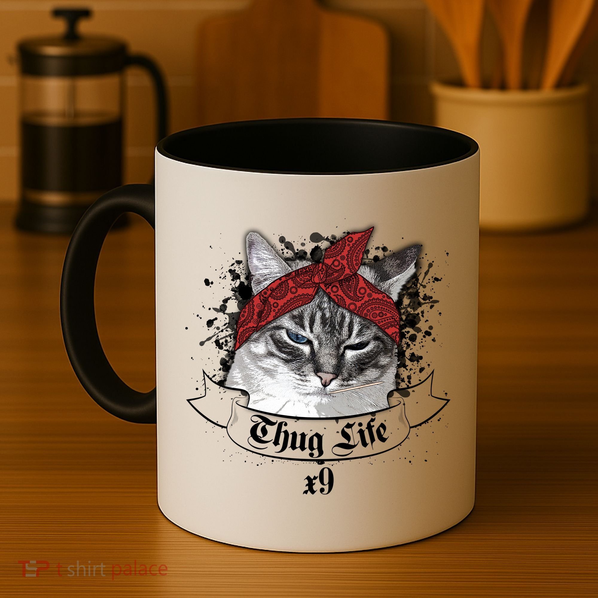 Thug Life X9 Gangster Cat Coffee Mug