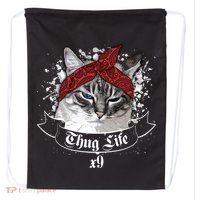 Thug Life X9 Gangster Cat Drawstring Bag thumb 0