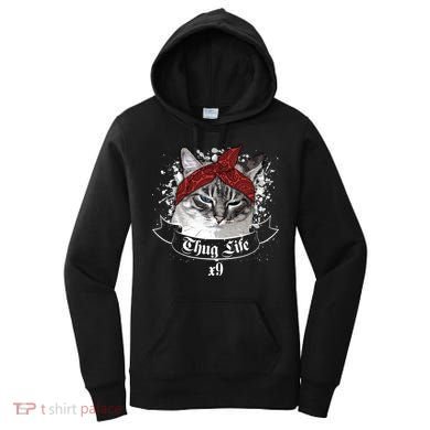 Thug Life X9 Gangster Cat Women's Hoodie