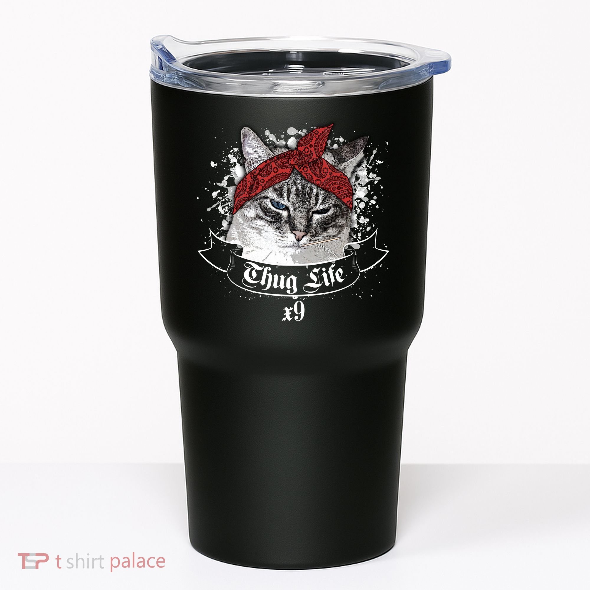 Thug Life X9 Gangster Cat Tumbler