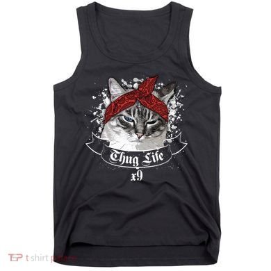 Thug Life X9 Gangster Cat Tank Top