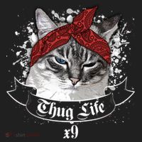 Thug Life X9 Gangster Cat Golf Towel thumb 3