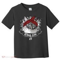Thug Life X9 Gangster Cat Toddler T-Shirt thumb 0