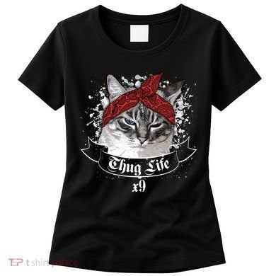 Thug Life X9 Gangster Cat Women's T-Shirt