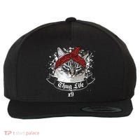 Thug Life X9 Gangster Cat Wool Snapback Cap thumb 0