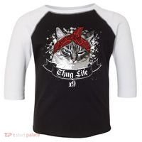 Thug Life X9 Gangster Cat Toddler Fine Jersey T-Shirt thumb 0