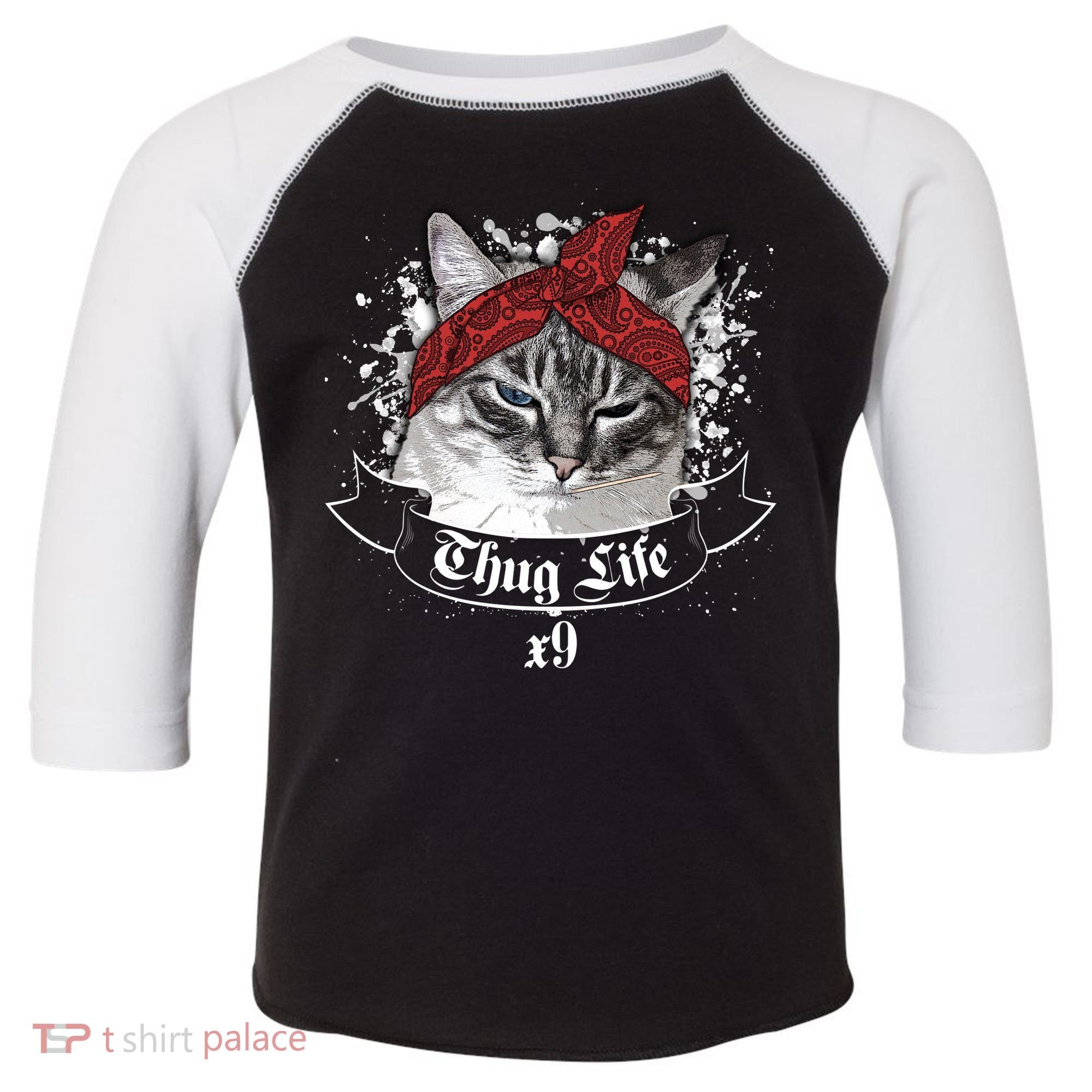 Thug Life X9 Gangster Cat Toddler Fine Jersey T-Shirt