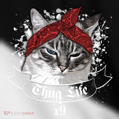 Thug Life X9 Gangster Cat Toddler Fine Jersey T-Shirt