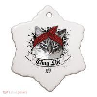 Thug Life X9 Gangster Cat Ceramic Ornament thumb 0