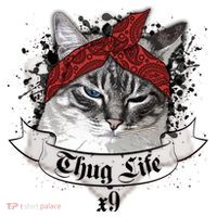 Thug Life X9 Gangster Cat Ceramic Ornament thumb 2