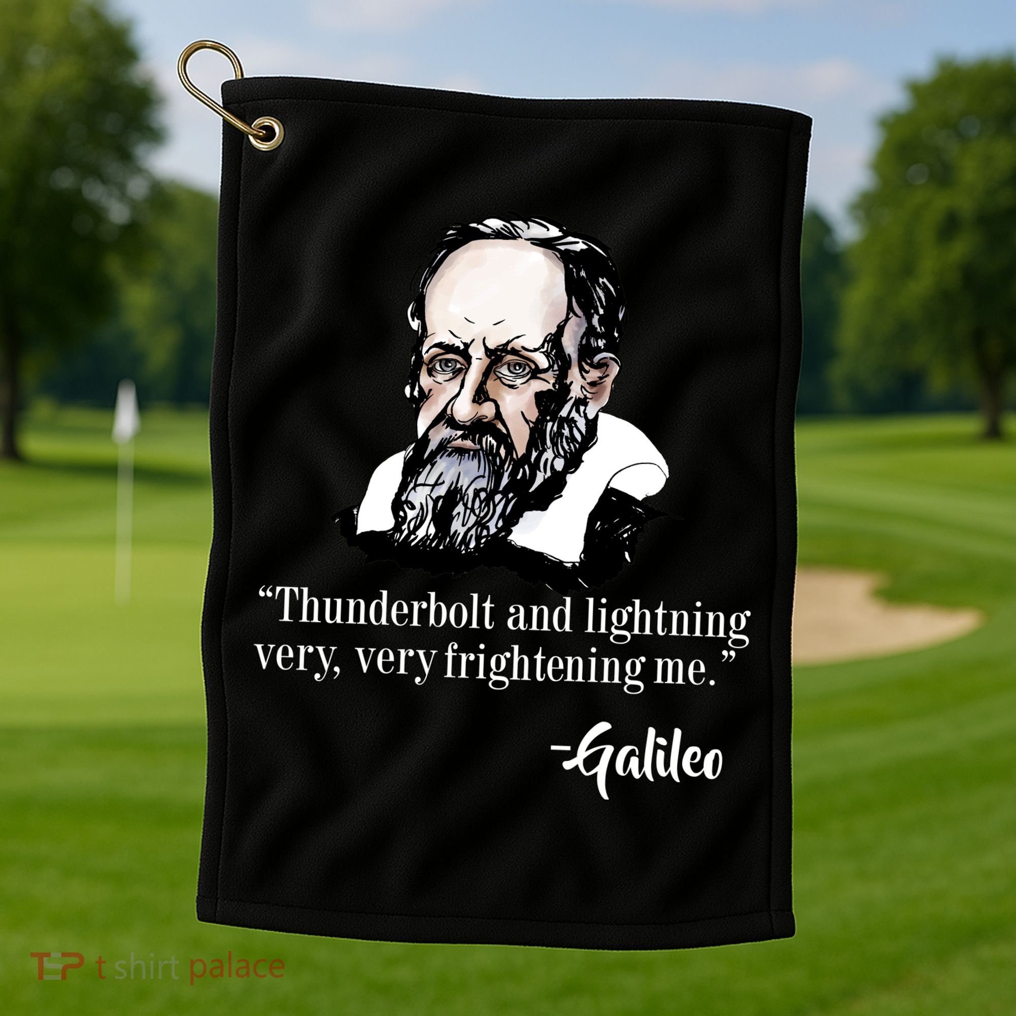 Thunderbolt Lightning Galileo Golf Towel