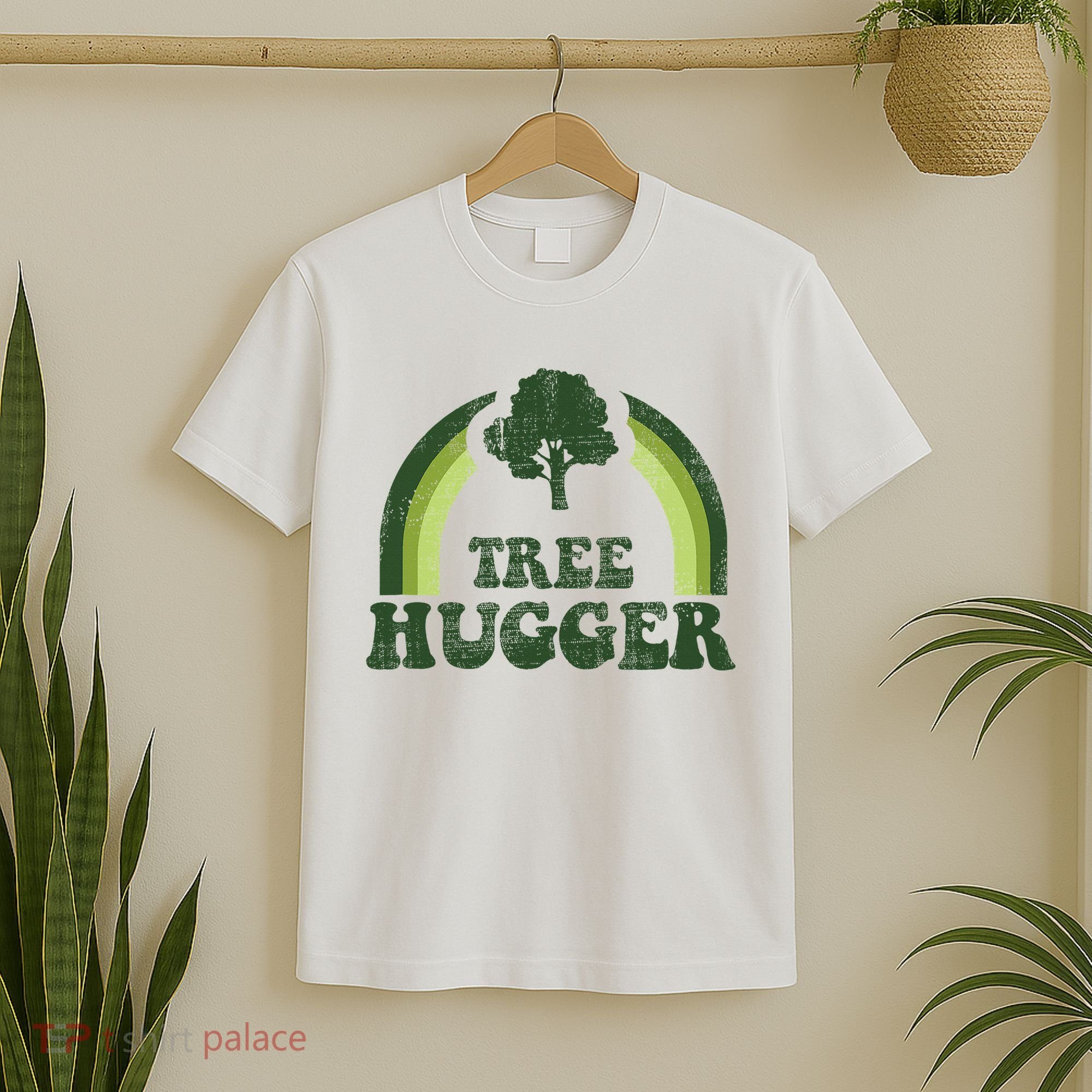 Tree Hugger Vintage Retro Nature Environmental Earth Day T-Shirt