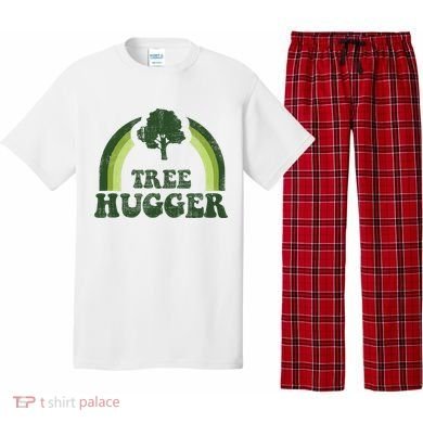 Tree Hugger Vintage Retro Nature Environmental Earth Day Pajama Set