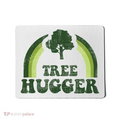 Tree Hugger Vintage Retro Nature Environmental Earth Day Mousepad