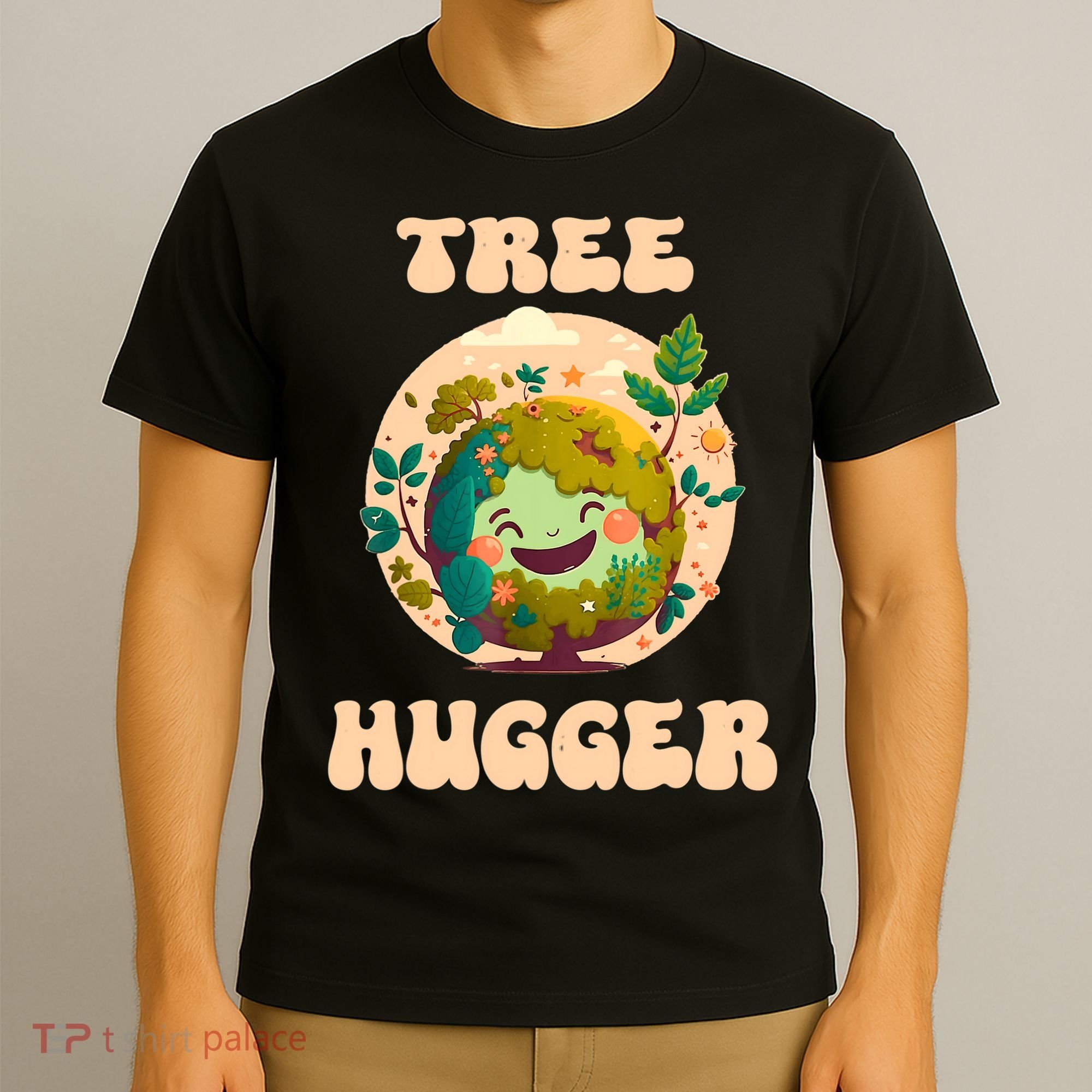 Tree Hugger Vintage Retro Nature Environmental Earth Day T-Shirt