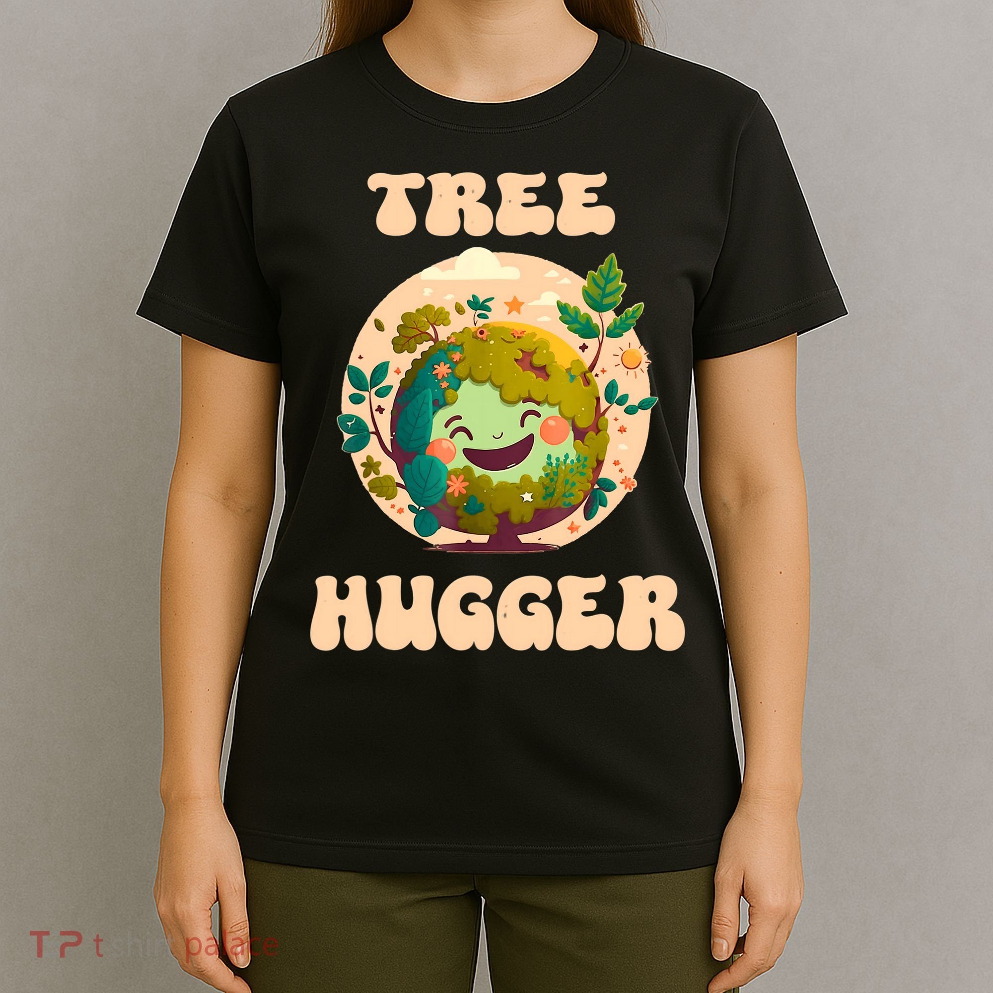 Tree Hugger Vintage Retro Nature Environmental Earth Day T-Shirt