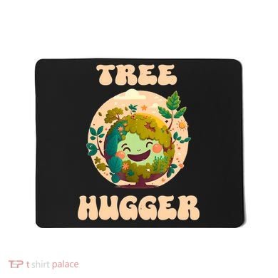 Tree Hugger Vintage Retro Nature Environmental Earth Day Mousepad