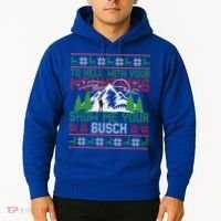 To Hell With Your Mountains Show Me Your Busch Ugly Sweater Great Gift Hoodie thumb 2