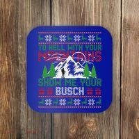 To Hell With Your Mountains Show Me Your Busch Ugly Sweater Great Gift Coaster thumb 0
