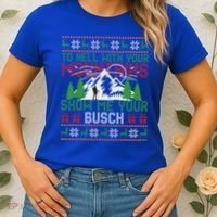 To Hell With Your Mountains Show Me Your Busch Ugly Sweater Great Gift Women's T-Shirt thumb 2