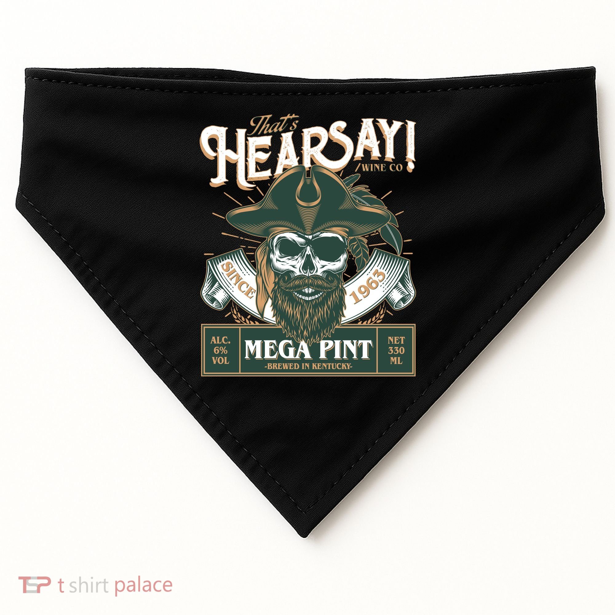 That's Hearsay Wine Co Company Mega Pint USA-Made Doggie Bandana