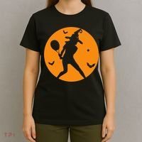 Tennis Halloween Witch Costume For Tennis Players Coaches T-Shirt thumb 4