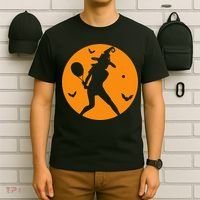 Tennis Halloween Witch Costume For Tennis Players Coaches T-Shirt thumb 6